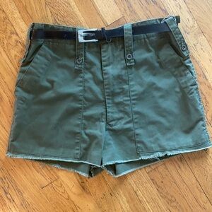 FURST OF A KIND Army Green Cargo Zipper Shorts Size Small